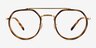 Ray-Ban RB3765V Tortoise MetalEyeglass Frames from EyeBuyDirect, Front View