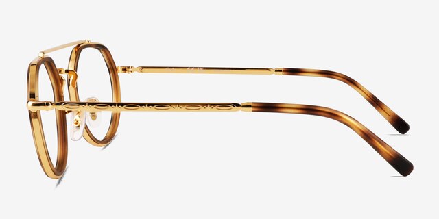 Ray-Ban RB3765V Tortoise MetalEyeglass Frames from EyeBuyDirect, Side View