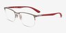 Ray-Ban RB6513 Matte Gunmetal MetalEyeglass Frames from EyeBuyDirect, Angle View