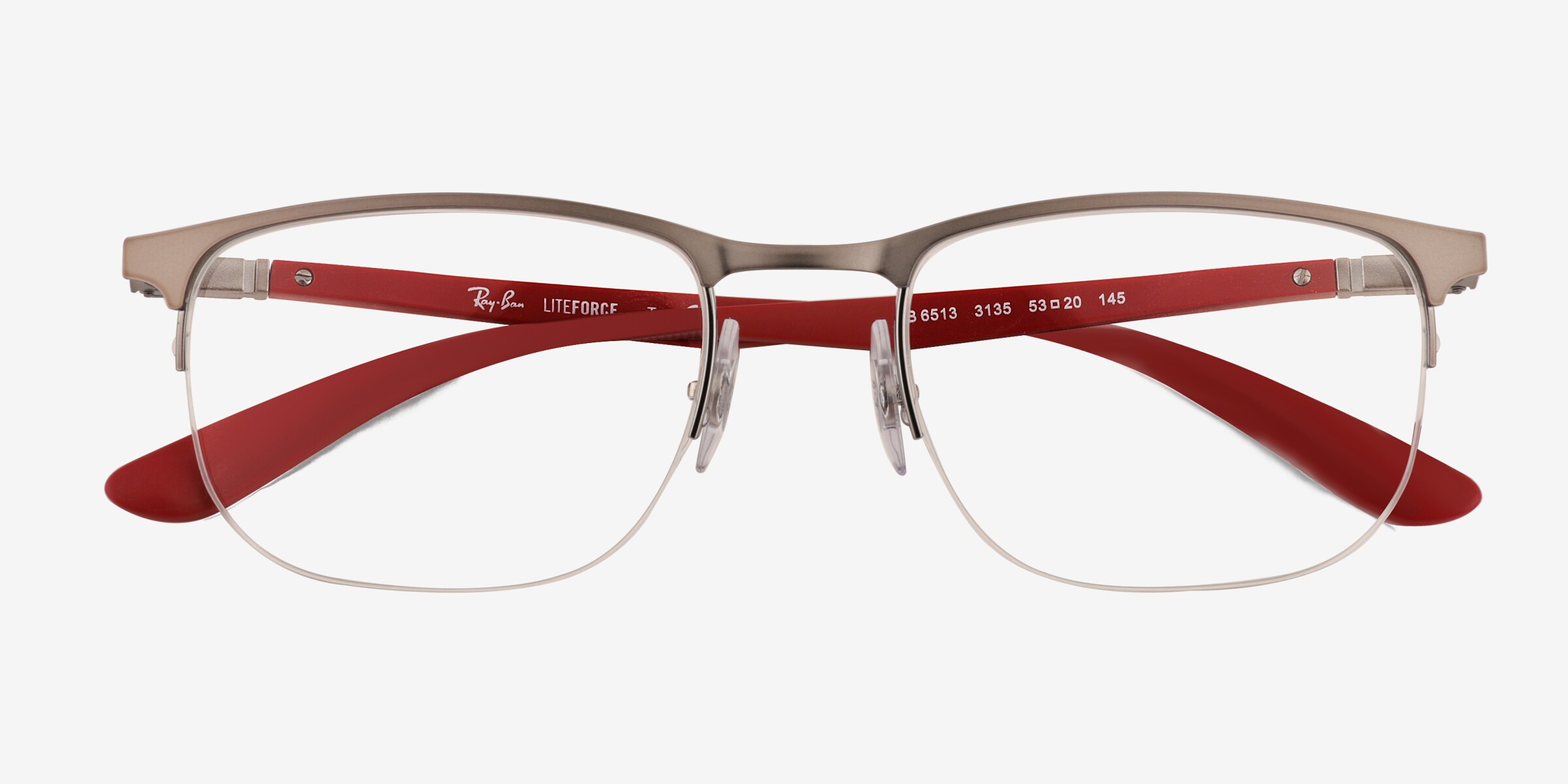 Ray-Ban RB6513 - Rectangle Matte Gunmetal Frame Eyeglasses