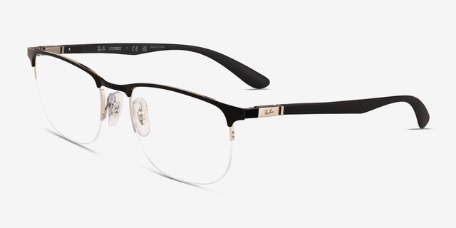 Ray-Ban RB6513 Black MetalEyeglass Frames from EyeBuyDirect, Angle View