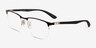Ray-Ban RB6513 Black MetalEyeglass Frames from EyeBuyDirect, Angle View