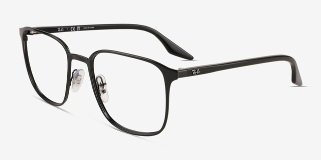 Ray-Ban RB6512 Black MetalEyeglass Frames from EyeBuyDirect, Angle View