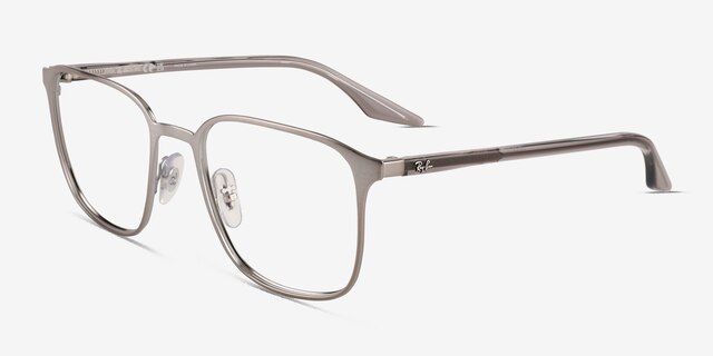 Ray-Ban RB6512 Brushed Gunmetal MetalEyeglass Frames from EyeBuyDirect, Angle View