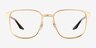 Ray-Ban RB6512 Brushed Gold MetalEyeglass Frames from EyeBuyDirect, Front View