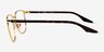 Ray-Ban RB6512 Brushed Gold MetalEyeglass Frames from EyeBuyDirect, Side View