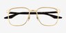 Ray-Ban RB6512 Brushed Gold MetalEyeglass Frames from EyeBuyDirect, Closed View