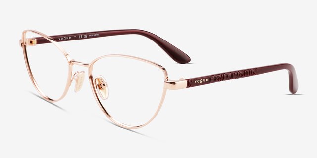 Vogue Eyewear VO4285 - Cat Eye Rose Gold Frame Glasses For Women | Eyebuydirect