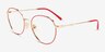 Vogue Eyewear VO4280 Red Gold MetalEyeglass Frames from EyeBuyDirect, Angle View