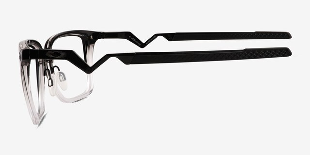 Oakley Cognitive Black Clear MetalEyeglass Frames from EyeBuyDirect, Side View