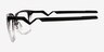 Oakley Cognitive Black Clear MetalEyeglass Frames from EyeBuyDirect, Side View