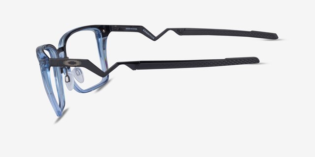 Oakley Cognitive Transparent Blue TitaniumEyeglass Frames from EyeBuyDirect, Side View