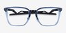 Oakley Cognitive Transparent Blue TitaniumEyeglass Frames from EyeBuyDirect, Closed View