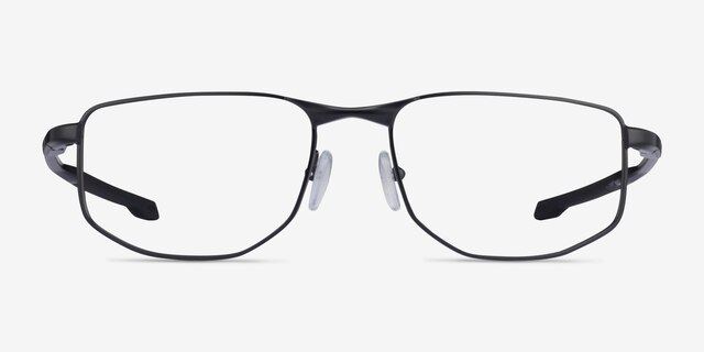 Oakley Addams Satin Black MetalEyeglass Frames from EyeBuyDirect, Front View