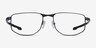 Oakley Addams Satin Black MetalEyeglass Frames from EyeBuyDirect, Front View