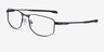 Oakley Addams Satin Black MetalEyeglass Frames from EyeBuyDirect, Angle View