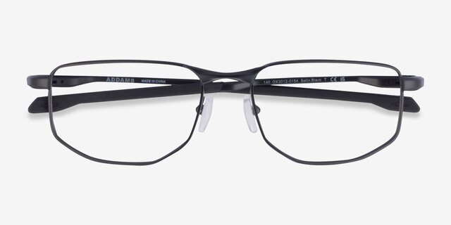 Oakley Addams Satin Black MetalEyeglass Frames from EyeBuyDirect, Closed View