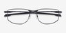 Oakley Addams Satin Black MetalEyeglass Frames from EyeBuyDirect, Closed View