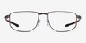 Oakley Addams Brown Gunmetal MetalEyeglass Frames from EyeBuyDirect, Front View