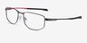 Oakley Addams Brown Gunmetal MetalEyeglass Frames from EyeBuyDirect, Angle View