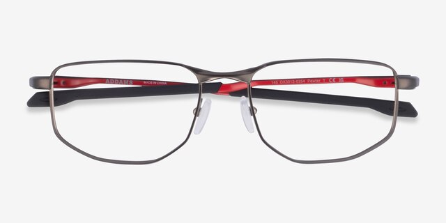 Oakley Addams Brown Gunmetal MetalEyeglass Frames from EyeBuyDirect, Closed View