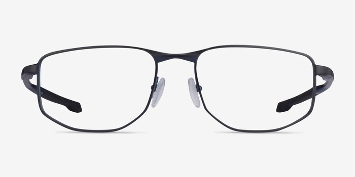 Oakley Addams Matte Dark Blue Metal Eyeglass Frames from EyeBuyDirect
