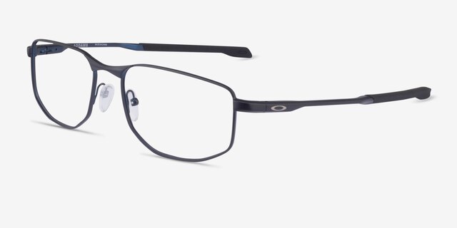 Oakley Addams Matte Dark Blue MetalEyeglass Frames from EyeBuyDirect, Angle View