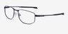 Oakley Addams Matte Dark Blue MetalEyeglass Frames from EyeBuyDirect, Angle View