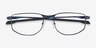Oakley Addams Matte Dark Blue MetalEyeglass Frames from EyeBuyDirect, Closed View