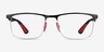 Ray-Ban RB6516M Black Silver MetalEyeglass Frames from EyeBuyDirect, Front View