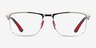 Ray-Ban RB6516M Shiny Silver MetalEyeglass Frames from EyeBuyDirect, Front View