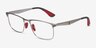 Ray-Ban RB6516M Shiny Silver MetalEyeglass Frames from EyeBuyDirect, Angle View