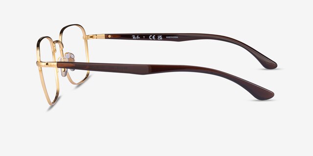 Ray-Ban RB6469 Gold MetalEyeglass Frames from EyeBuyDirect, Side View
