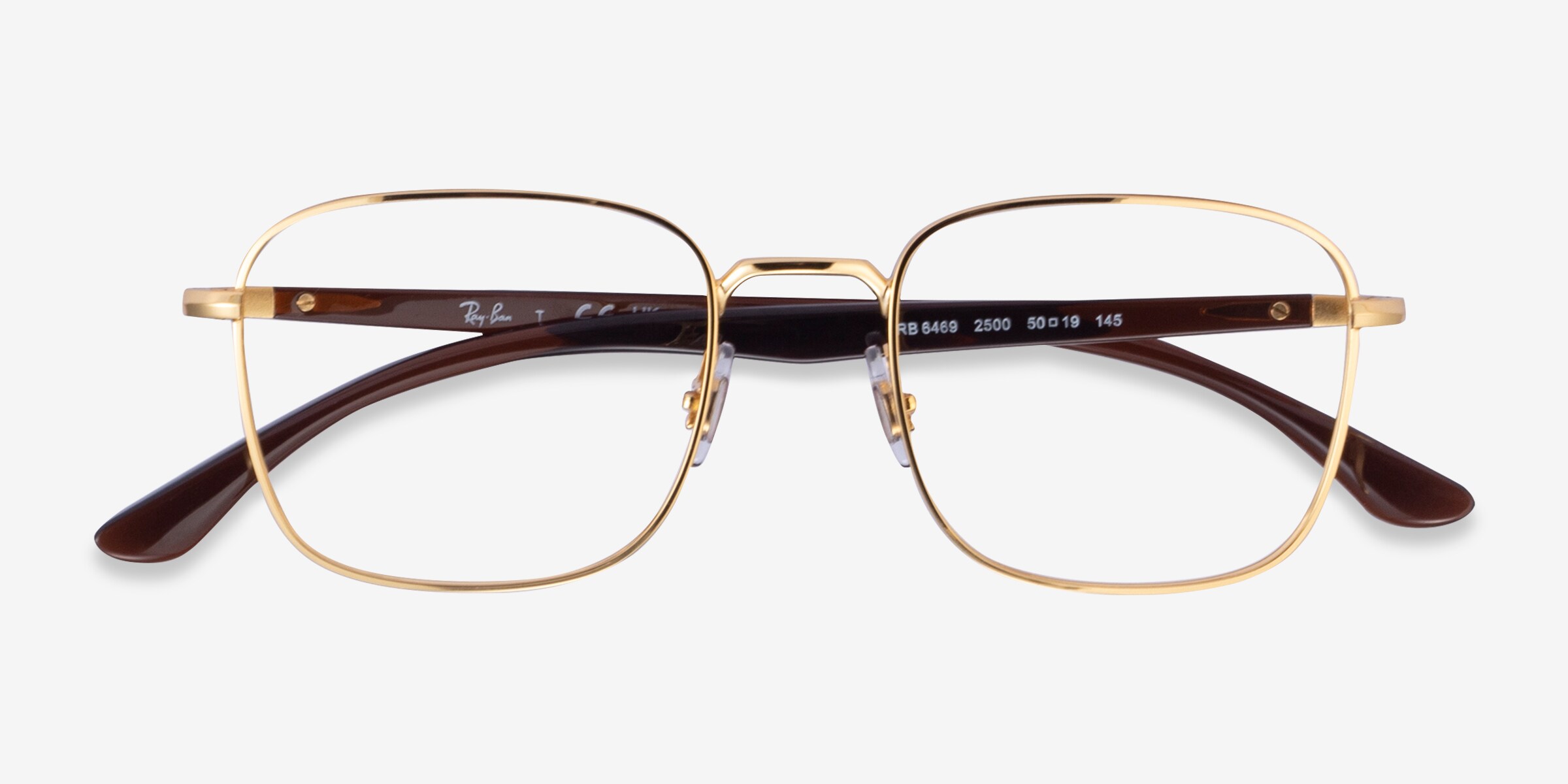Ray-Ban RB6469 - Square Gold Frame Eyeglasses | Eyebuydirect