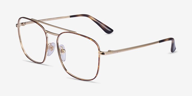 Vogue Eyewear VO4140M Tortoise Gold MetalEyeglass Frames from EyeBuyDirect, Angle View
