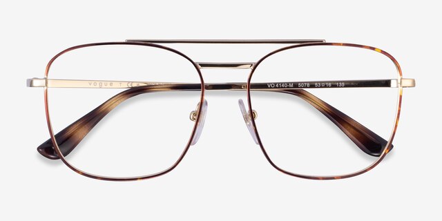 Vogue Eyewear VO4140M Tortoise Gold MetalEyeglass Frames from EyeBuyDirect, Closed View