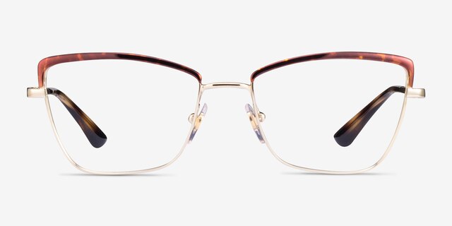 Vogue Eyewear VO4185 Tortoise Gold MetalEyeglass Frames from EyeBuyDirect, Front View