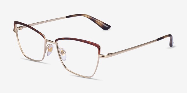 Vogue Eyewear VO4185 Tortoise Gold MetalEyeglass Frames from EyeBuyDirect, Angle View