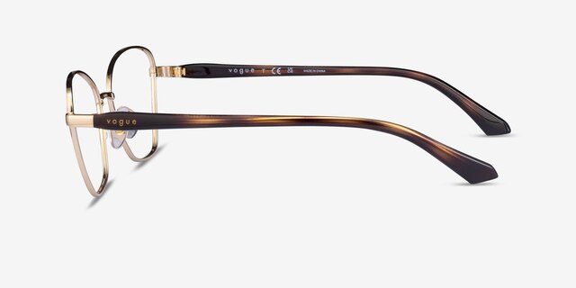 Vogue Eyewear VO4195 Tortoise Gold MetalEyeglass Frames from EyeBuyDirect, Side View