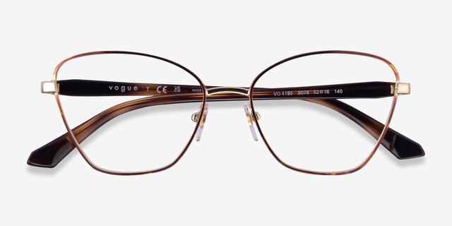 Vogue Eyewear VO4195 Tortoise Gold MetalEyeglass Frames from EyeBuyDirect, Closed View