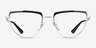 Vogue Eyewear VO4230 Black Gold MetalEyeglass Frames from EyeBuyDirect, Front View