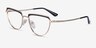 Vogue Eyewear VO4230 Black Gold MetalEyeglass Frames from EyeBuyDirect, Angle View