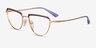 Vogue Eyewear VO4230 Purple Gold MetalEyeglass Frames from EyeBuyDirect, Angle View