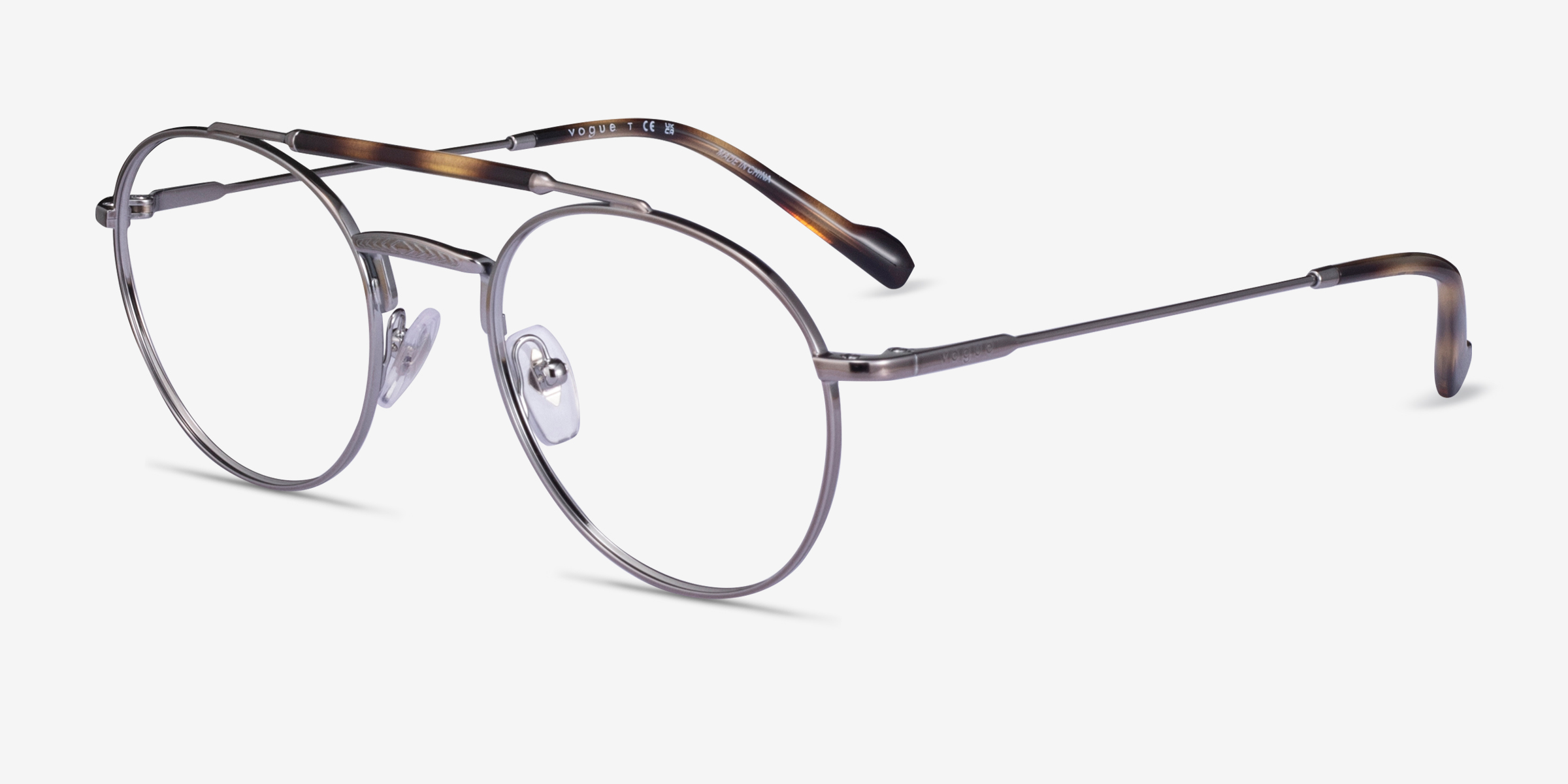 Vogue Eyewear VO4239 - Aviator Gunmetal Frame Eyeglasses | Eyebuydirect