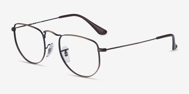 Ray-Ban RB3958V Elon Bronze MetalEyeglass Frames from EyeBuyDirect, Angle View