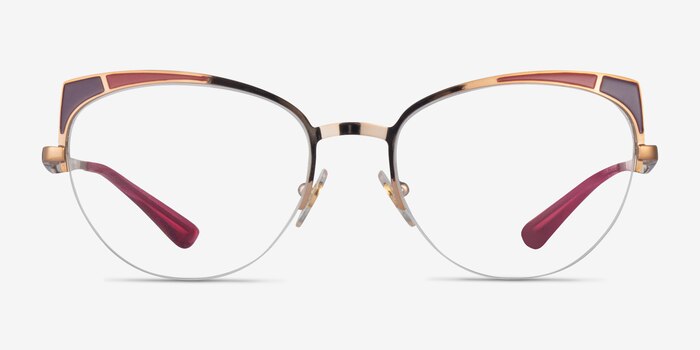 Vogue Eyewear VO4153 Pink Purple Rose Gold Metal Eyeglass Frames from EyeBuyDirect