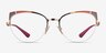 Vogue Eyewear VO4153 Pink Purple Rose Gold MetalEyeglass Frames from EyeBuyDirect, Front View