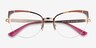 Vogue Eyewear VO4153 Pink Purple Rose Gold MetalEyeglass Frames from EyeBuyDirect, Closed View
