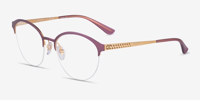 Vogue Eyewear VO4176 Shiny Purple MetalEyeglass Frames from EyeBuyDirect, Angle View