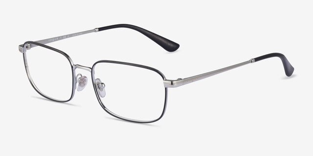 Vogue Eyewear VO4191 Silver Black MetalEyeglass Frames from EyeBuyDirect, Angle View